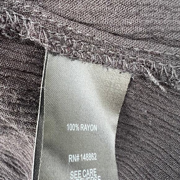 TORRID 2 (2X 18-20) black long open front cardigan.  Rayon - Picture 7 of 7